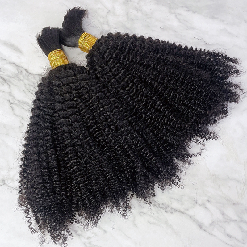 100% Human Braiding Hair for Boho Braids Bulk Raw Virgin Hair No Weft Micro Wet And Wave Braiding Human Hair