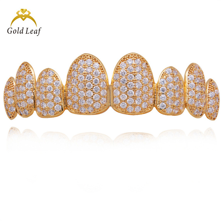 Goldleaf Hip hop Jewelry mold kit de dent VVS moissanite ZIRCON iced out Gold grills teeth grillz