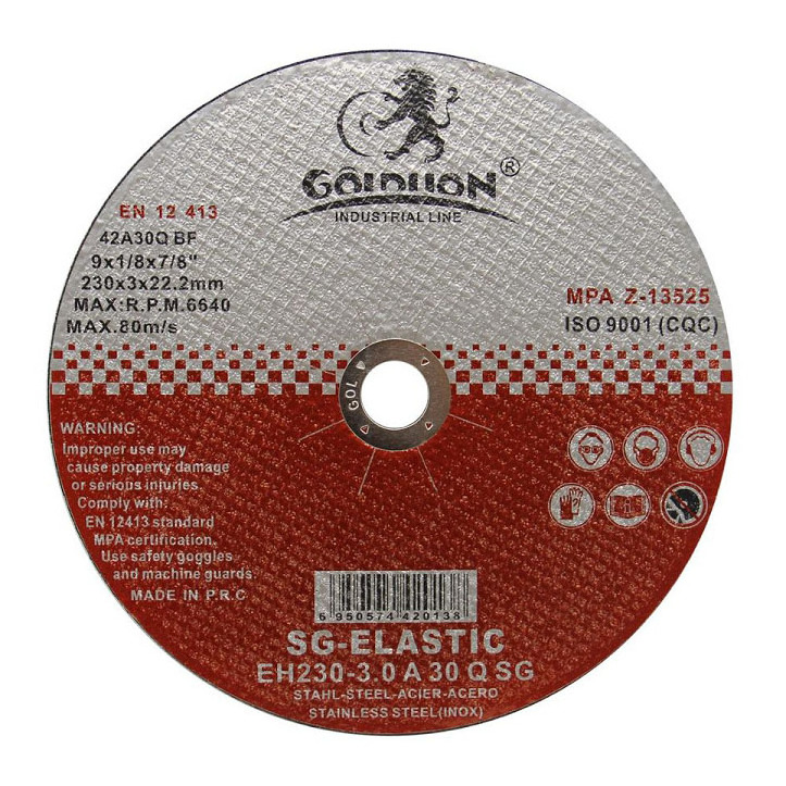 Goldlion high quality carbon steel abrasive cutting disc korea cutting wheel metal grinding disc