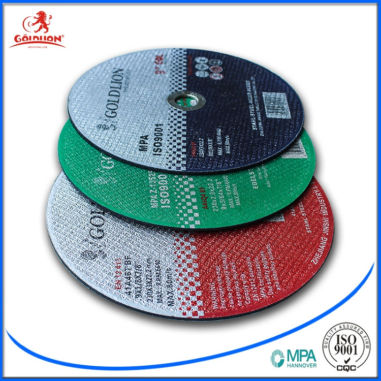 Goldlion high quality carbon steel abrasive cutting disc korea cutting wheel metal grinding disc