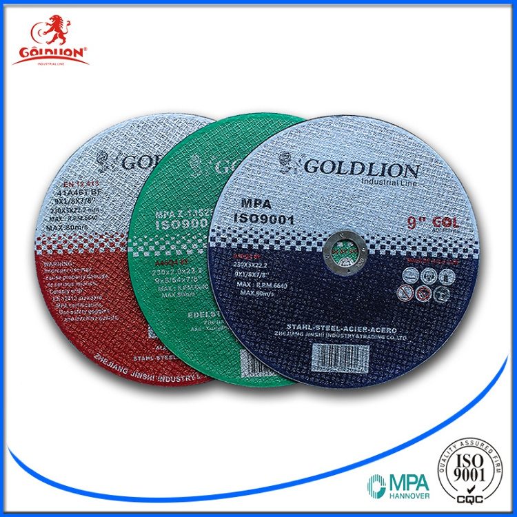 Goldlion high quality carbon steel abrasive cutting disc korea cutting wheel metal grinding disc