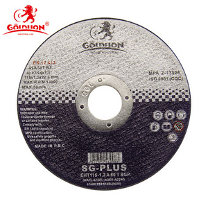 GOLDLION 4.5" 115x1.2x22.2mm T41 EN 12413 resin bonded abrasive cutting wheels for stainless steel