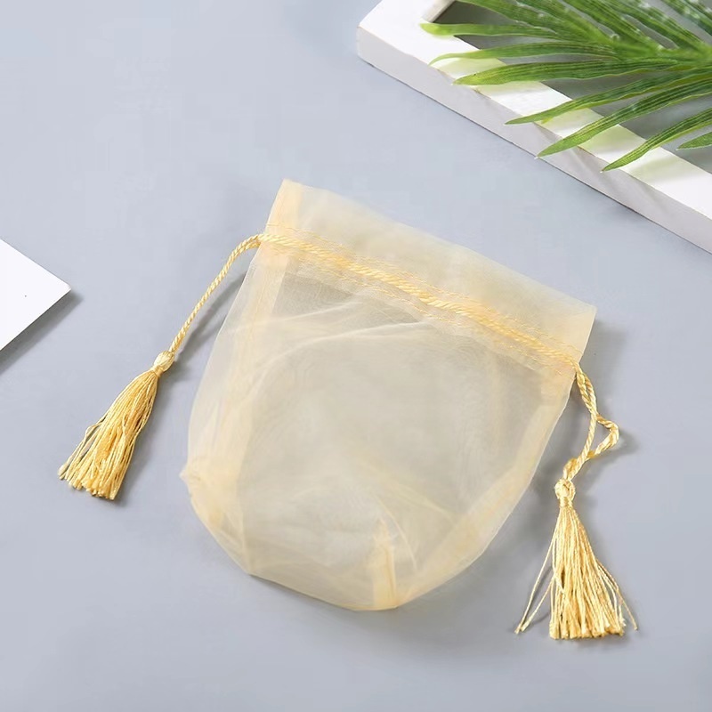 hot sales gauze fabric bag sheer organza fabric for gift net bag 25*30cm organza envelope bag with ribbon velvet pouch