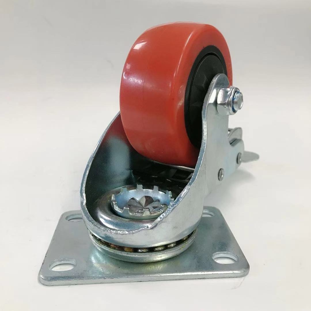 caster wheel with top plate 3 inch 4 inch 5 inch diameterwithout brake free turn 360 degrees