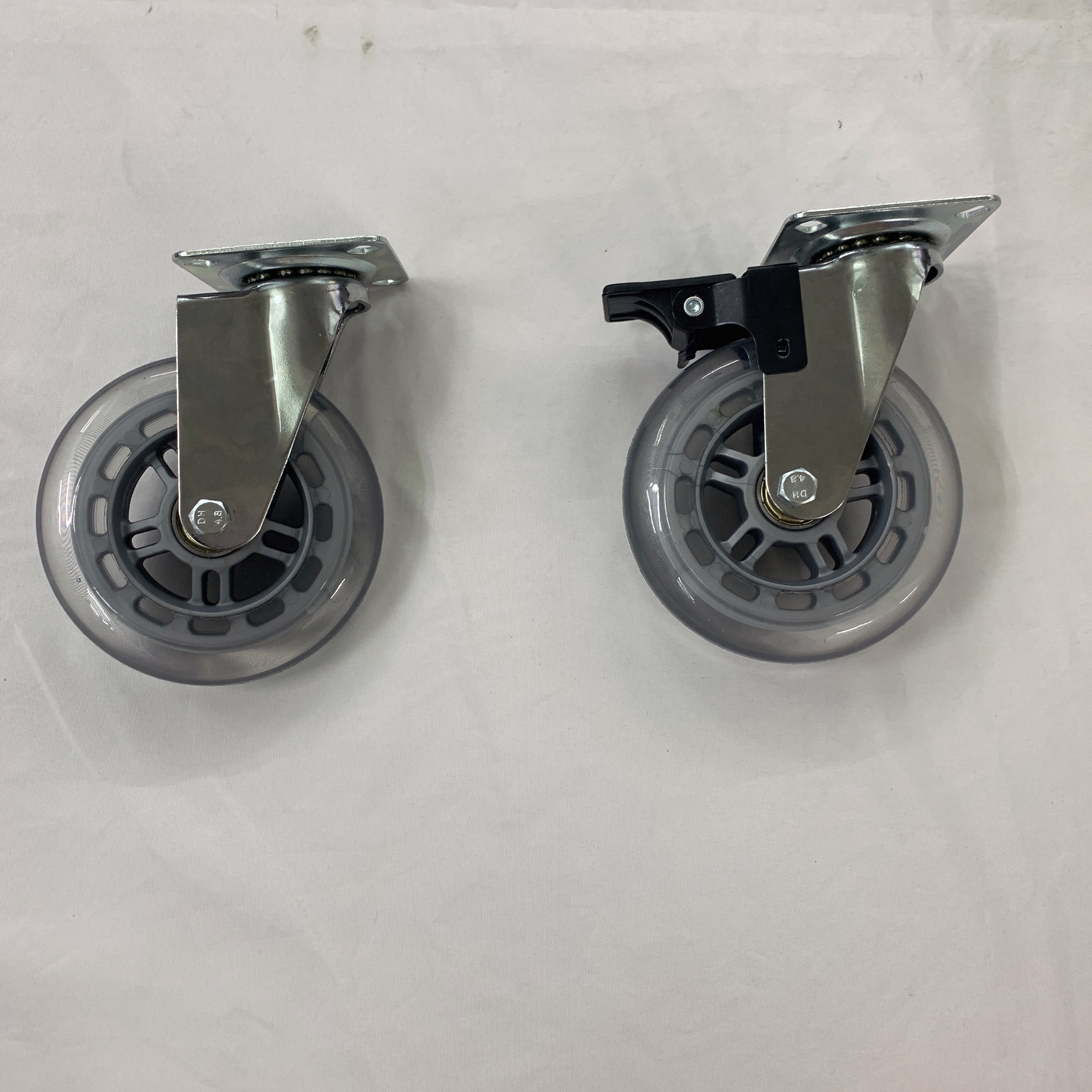 wheel chair soft rubber caster office chair caster wheels (set of 5) - heavy duty