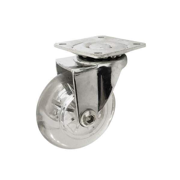 Hot Sale Modern Transparent PU Locking silicon Caster Wheels