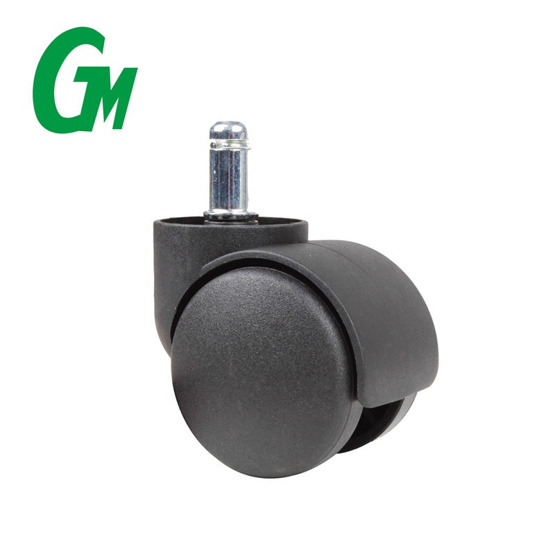 50mm Plastic Black Chair Components Chair Roller 2 inch swivel wheels for revolving chair