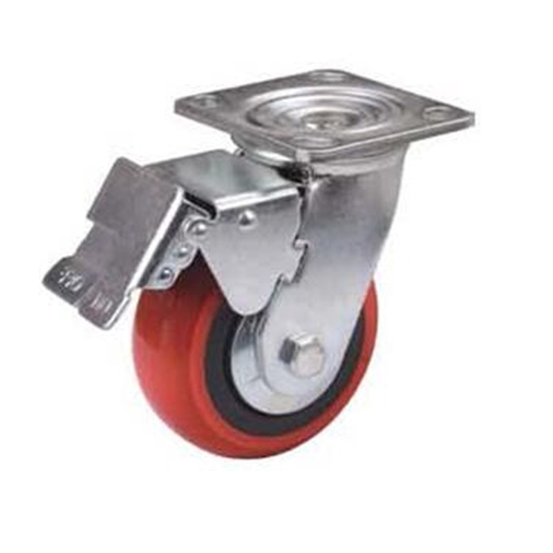 Castor Wheels 300kg Heavy Duty Red Caster USA and Korea Hot Sell 100mm with 113*98mm Plate Plate Swivel 3 Years 4/5/6/8 Inch