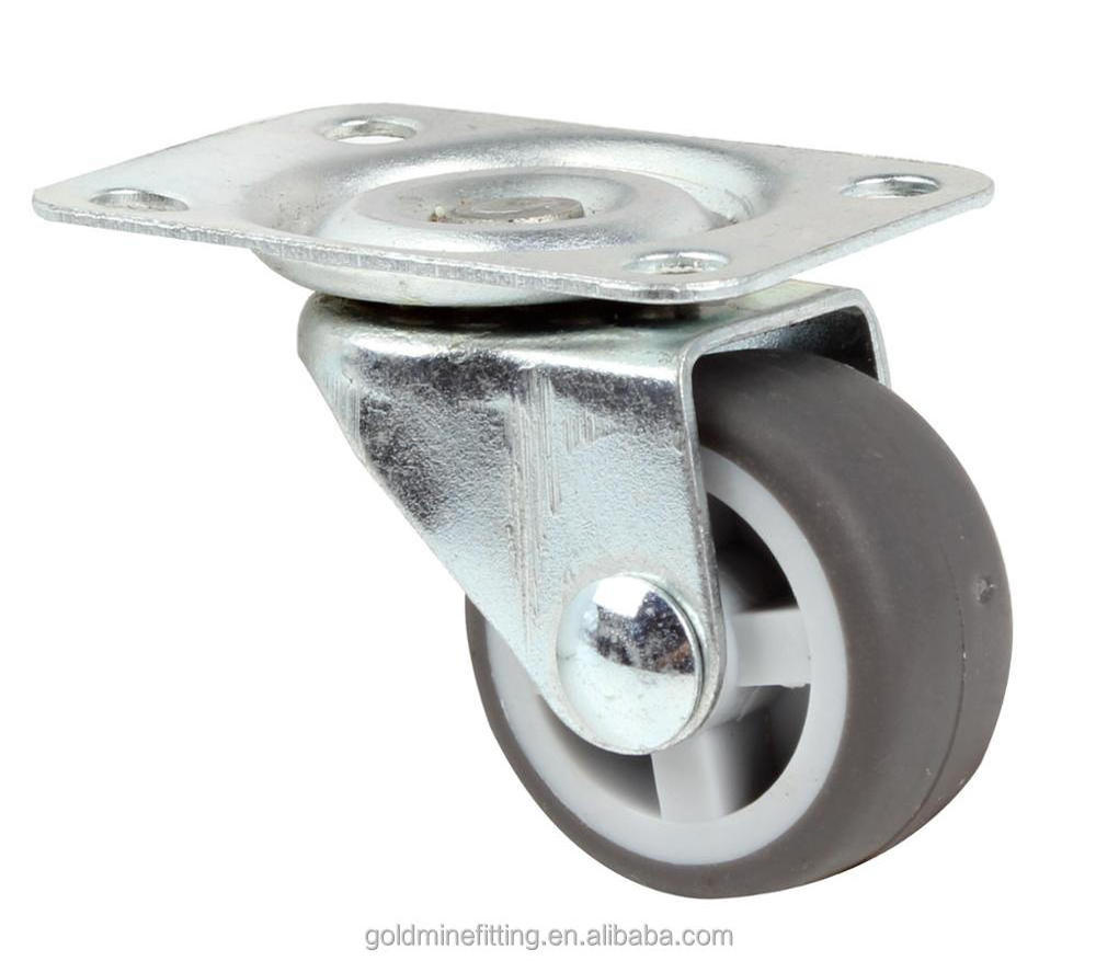 25mm and 30mm light duty soft TPR industrial caster wheels flat wheel caster