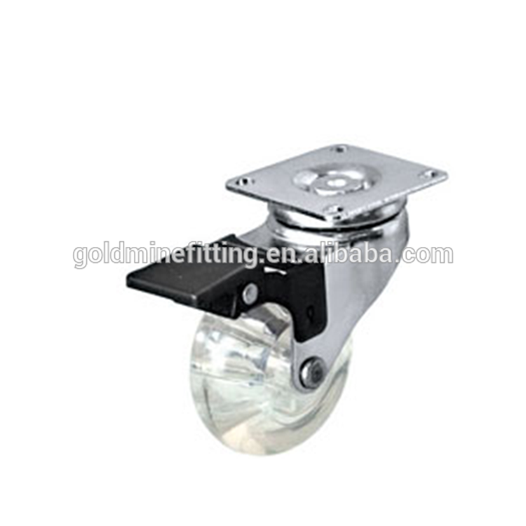 Hot Sale Modern Transparent PU Locking silicon Caster Wheels