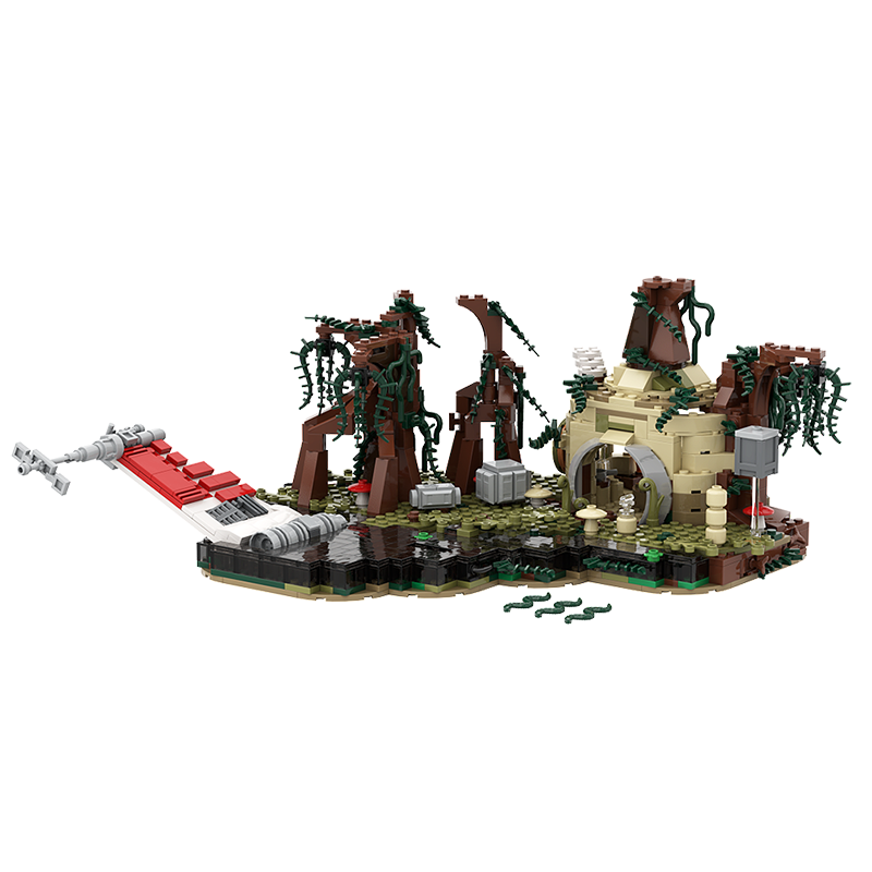 GoldMoc MOC-19522 Dagobah play set Star Empire Strikes Back Hut Wars Sunken X-Wing Game Building Bricks Blocks Toy