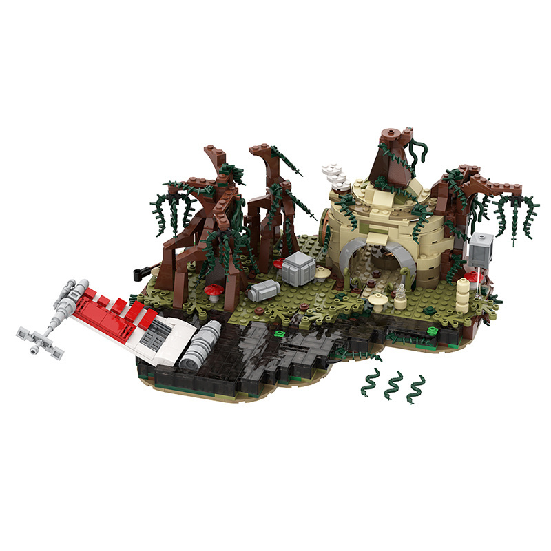 GoldMoc MOC-19522 Dagobah play set Star Empire Strikes Back Hut Wars Sunken X-Wing Game Building Bricks Blocks Toy