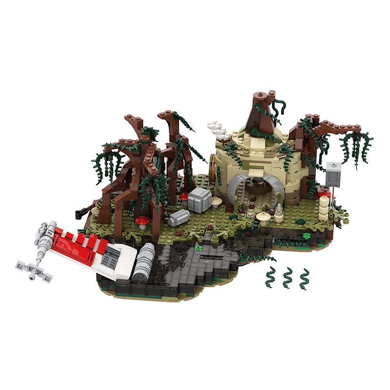 GoldMoc MOC-19522 Dagobah play set Star Empire Strikes Back Hut Wars Sunken X-Wing Game Building Bricks Blocks Toy