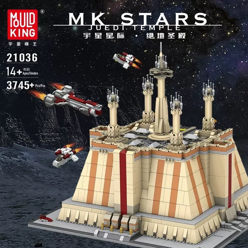 MOULD KING 21036 Jedi Temple Star Bricks Wars Model Puzzle Building Blocks Sets Star Plan Kids Bricks Toys