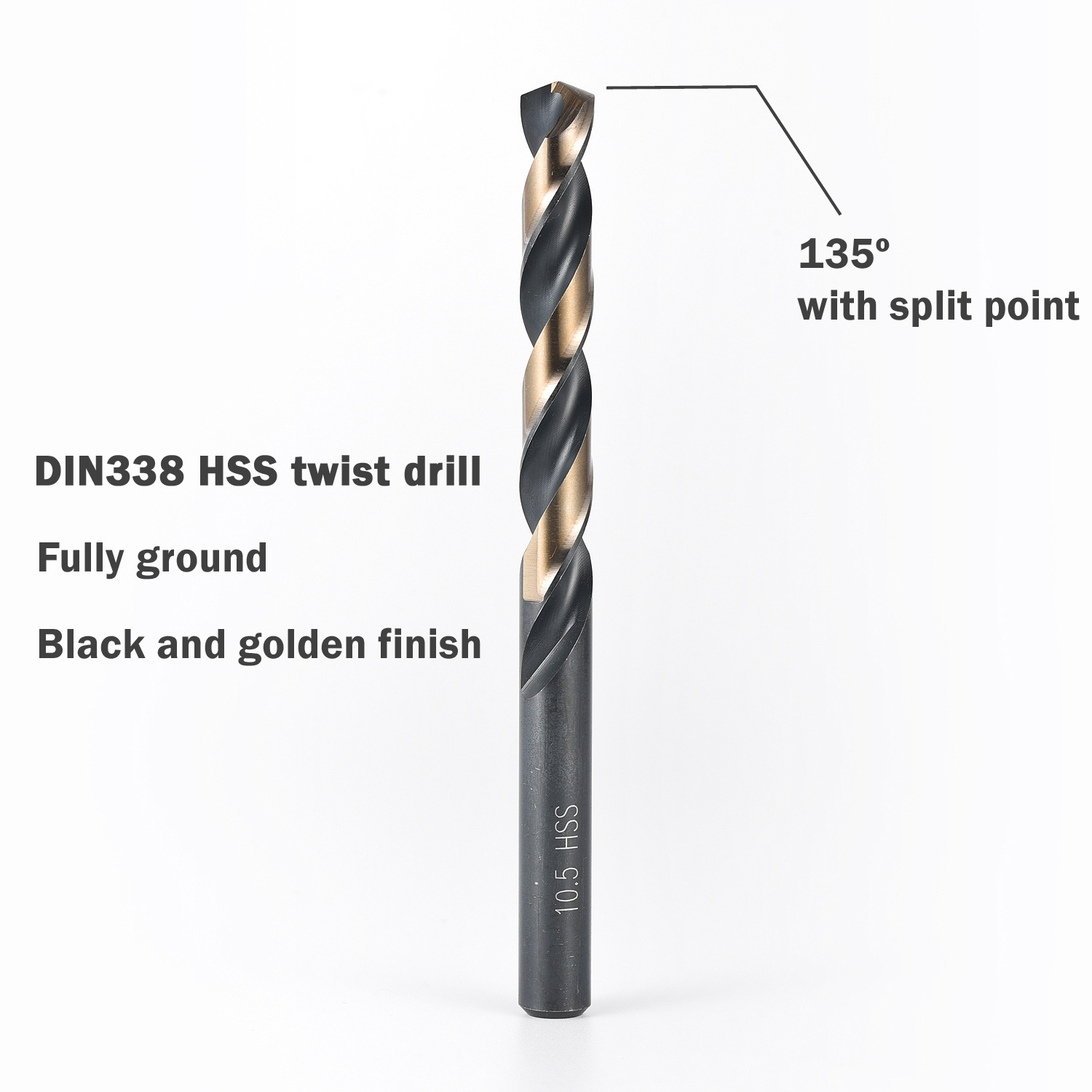 GOLDMOON Straight shank morse taper shank hex shank jobber length drilling metal cobalt HSS twist drill bit