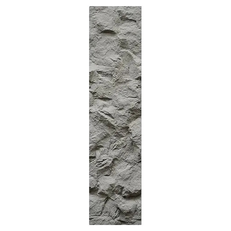 Eexterior big slab 3D pu stone panel manufacturers polyurethane faux mushroom stone pu artificial rock stone veneer wall panel