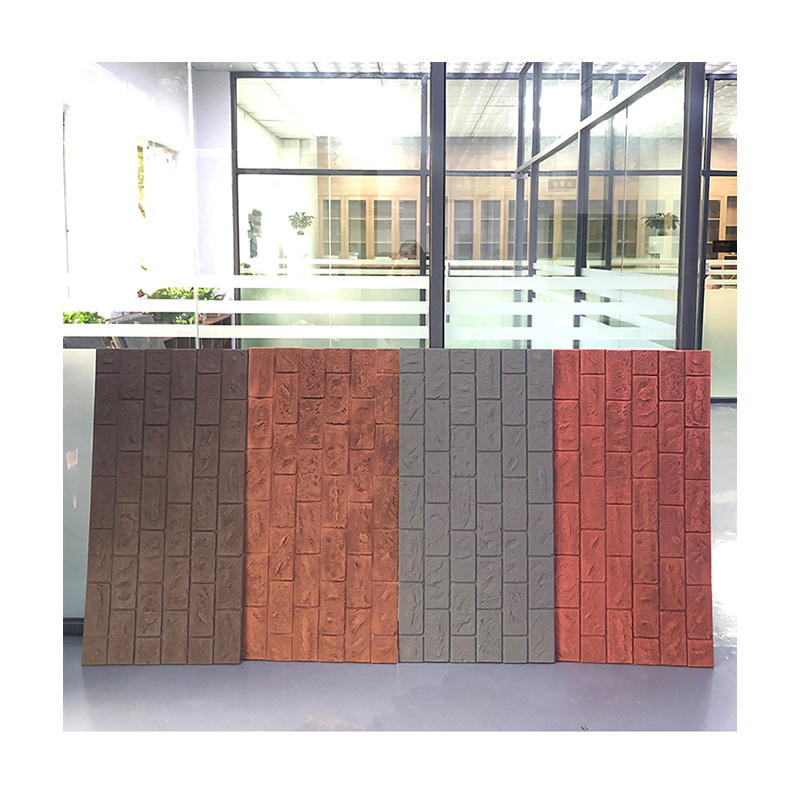 Light weight PU culture stone faux brick veneer panel culture pu stone wall panel for exterior wall decorative wall stone tile