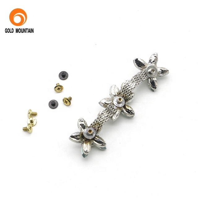 DIY zinc alloy decoration and rhinestone and crystal  flip flop shoe buckle chain