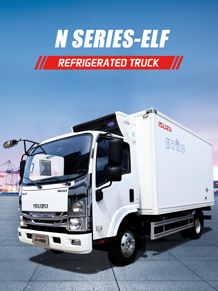 Diesel engine 3 ton refrigerated truck freezer van trucks refrigerator with cooling cargo box for frozen food fish meat