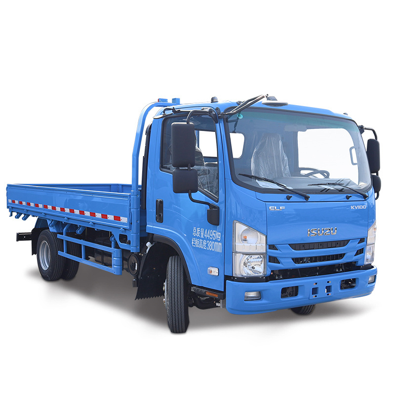 Wholesale factory price  Isuzu elf NKR55 4x2 4KH1 engine 4 tons vegetable carrier single cab cargo truck for sale