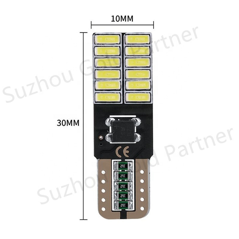 Super bright T10 4014 24SMD Canbus Error Free T10 led Interior Reading Lamp Instrument Light Clearance Lights car bulbs