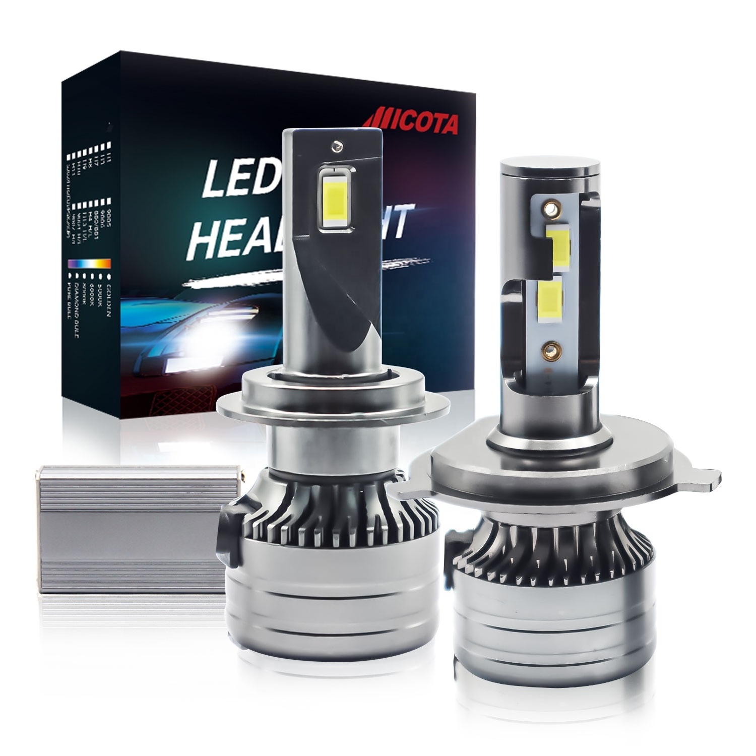 MICOTA Hot selling car headlight kaier V8 G25 CSP Led factory H4 H7 H11 9006 880 high power car led lamp light bulb