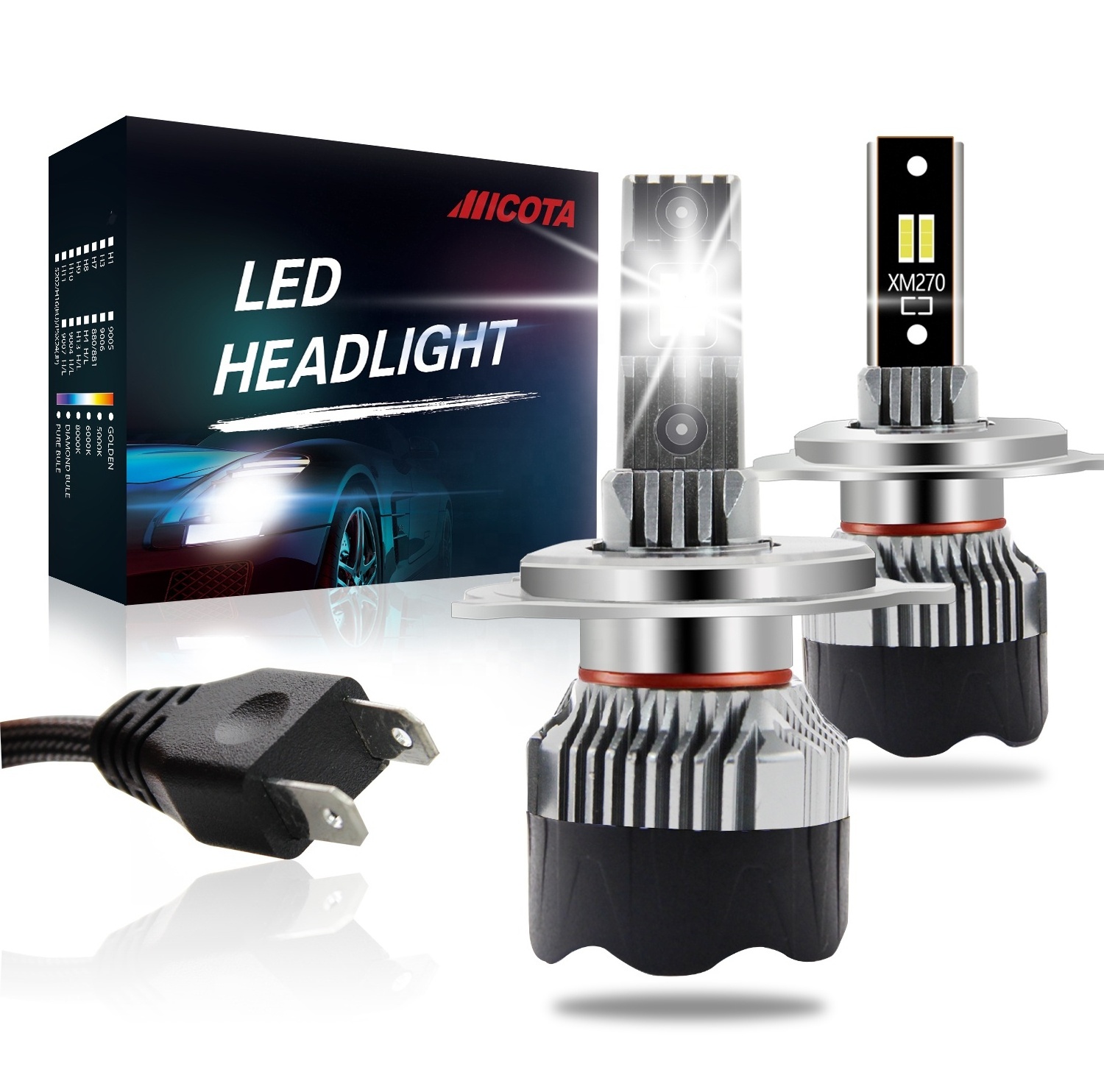 Super bright G26 LED Headlight Bulbs 6500K 10000lm 50W High Performance LED car Headlights h11b led headlight