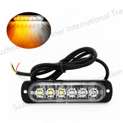 6 LED Emergency Warning Strobe Lights Deck Grille LED Strobe Flashing Lights Car Truck 12V 24V Boat Side Maker Light