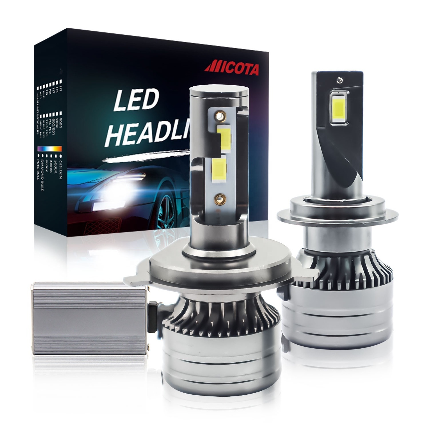 MICOTA led headlight G25 H1 H3 H4 H7 H11 9005 9006 880 881 12-32V 50W  6500K 110W 12000lms  LEDs:2LED(CSP)