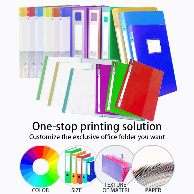 Factory price custom size office supplies spring files pvc cover plastic a1 a2 a3 a4 a5 lever arch file folders for office