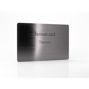 Customized personal luxury reusable metal titanium business cards blank with logo