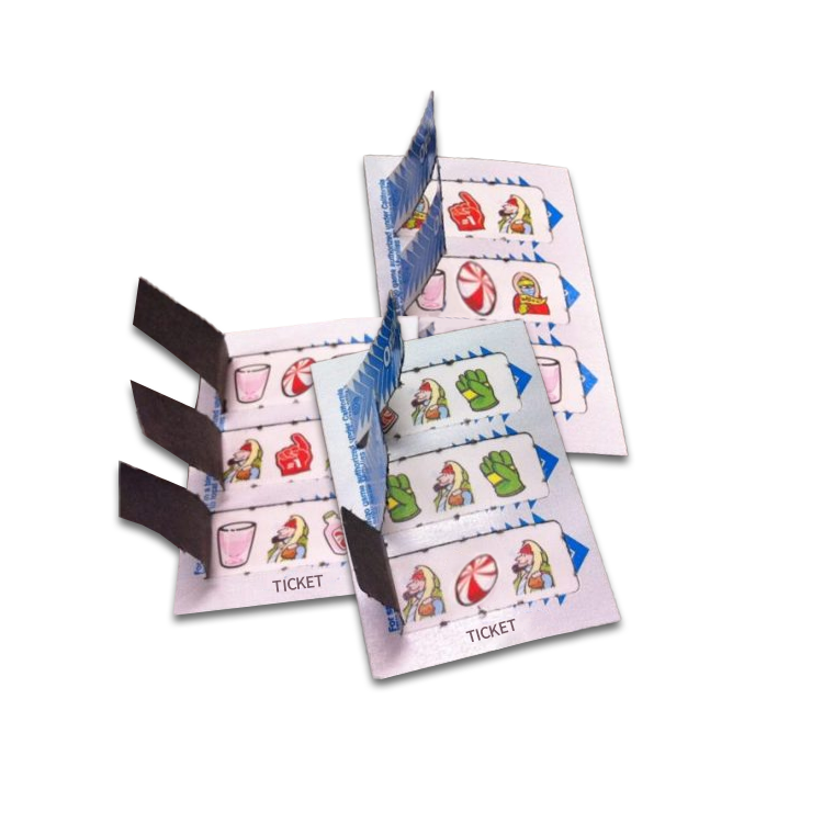 Custom bingo pull tabs and break open gambling lottery ticket games tickets printing