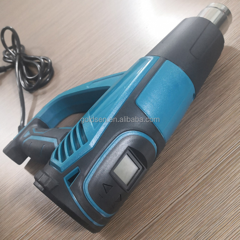 TOLHIT Wrap Shrinking Hot Air Gun Electric Power Heat Gun For Plastic Welding 2500w Temperature Adjustable LCD Display