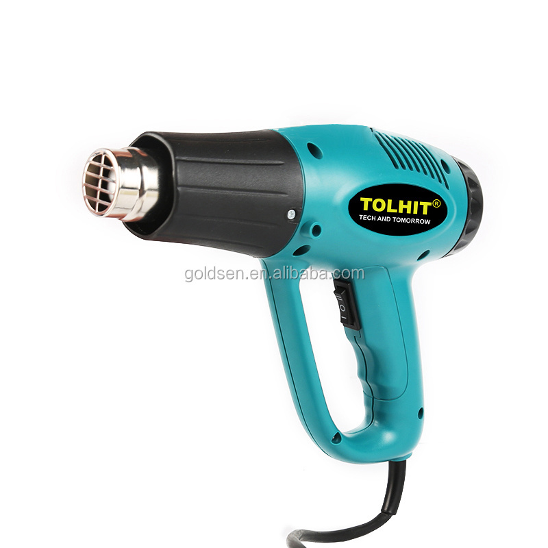 TOLHIT Hot Air Shrinking Wrap Heat Tool Professional Handy Electric Heating Gun 2000W Temperature Adjustable Industrial