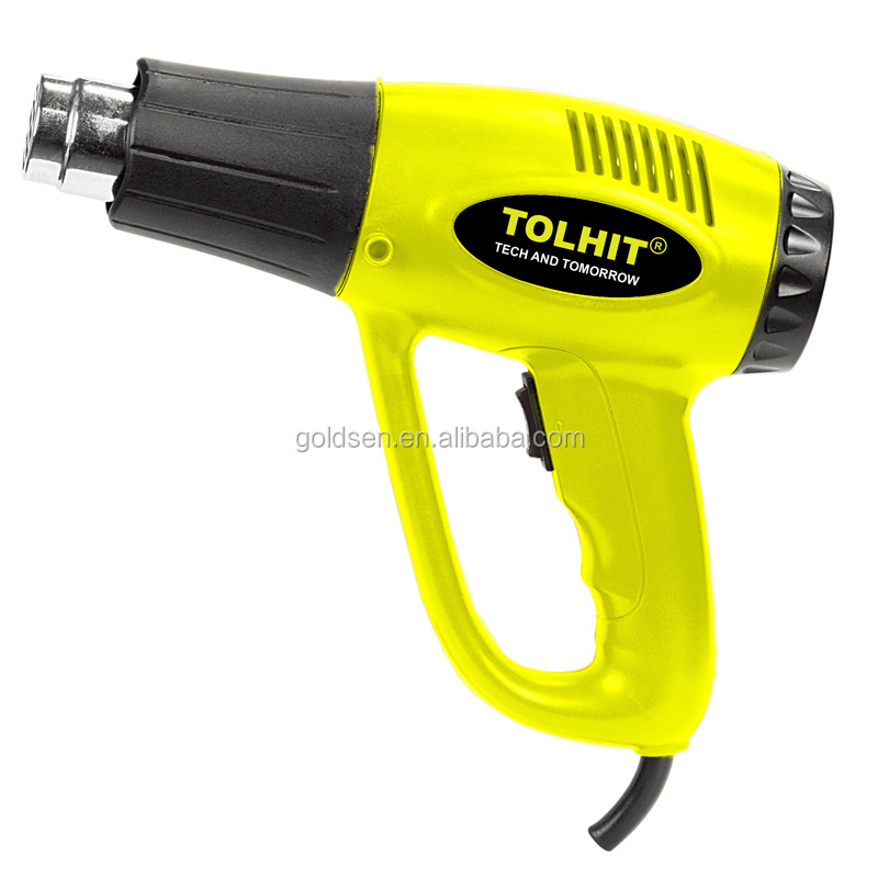 TOLHIT 2000w Power Temperature Adjustable Hot Wind Plastic Paint Shrinking Heating Tool Electric Portable Hot Air Gun