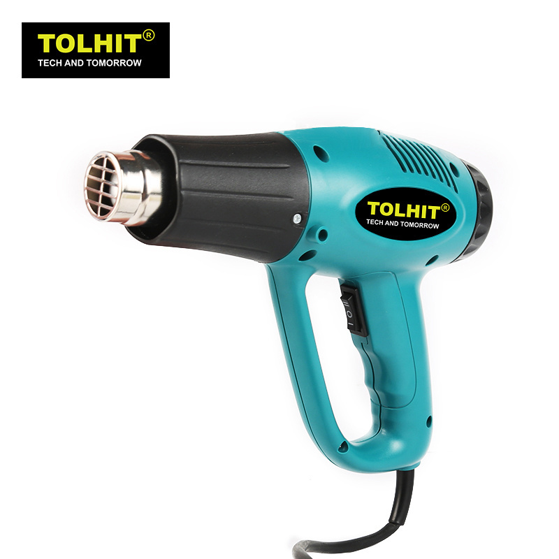 TOLHIT Hot Air Shrinking Wrap Heat Tool Professional Handy Electric Heating Gun 2000W Temperature Adjustable Industrial