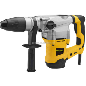 TOLHIT 40mm 1600w Yellow Industrial Electric Concrete Demolition Breaker Machine Professional SDS MAX Rotary Hammer Drill