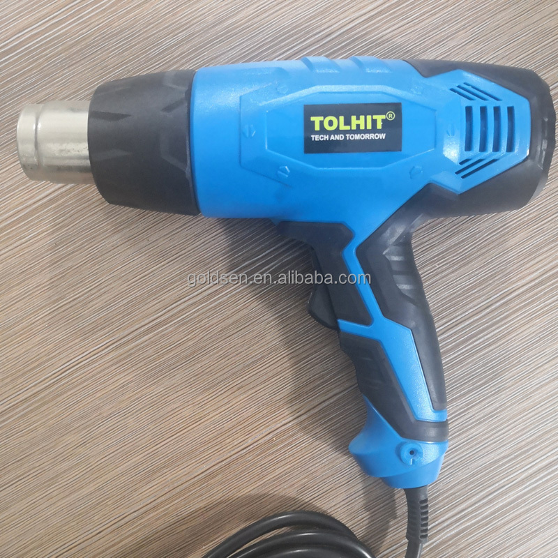 TOLHIT Heating Tool Seal Shrinking Electric Power Hot Air Plastic Welding Heat Gun 2200w Industrial Temperature Adjustable