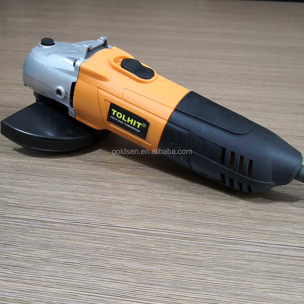 TOLHIT Portable Hand Metal Grinding Machine Cheap Price Cordless Small Electric Power 600w Angle Grinder 115mm 4.5In