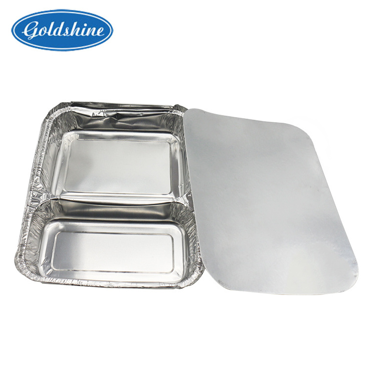 disposable aluminium foil lunch box with plastic lid