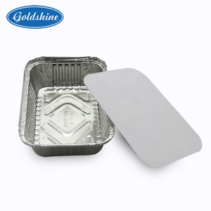 disposable aluminium foil lunch box with plastic lid