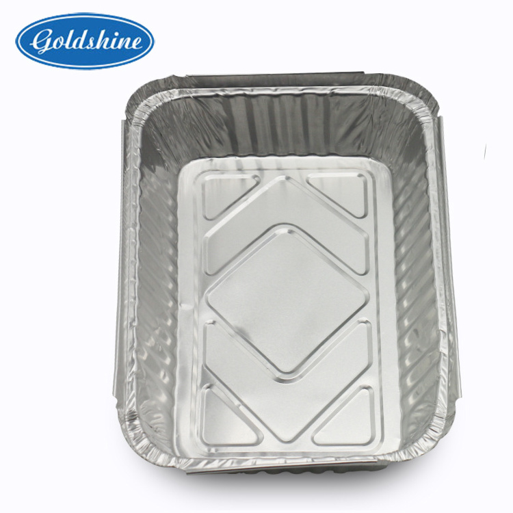 Roaster Pan Tray Plates Aluminium Foil Oval Alu Foil Food Grade Disposable Container Aluminum Foil Customized Rectangle Accept