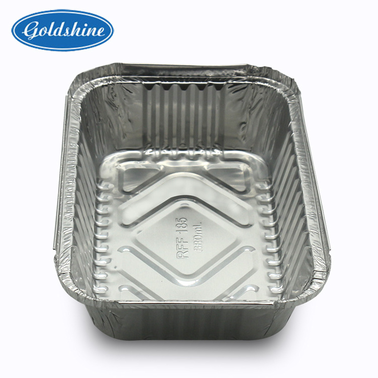 disposable aluminium foil lunch box with plastic lid