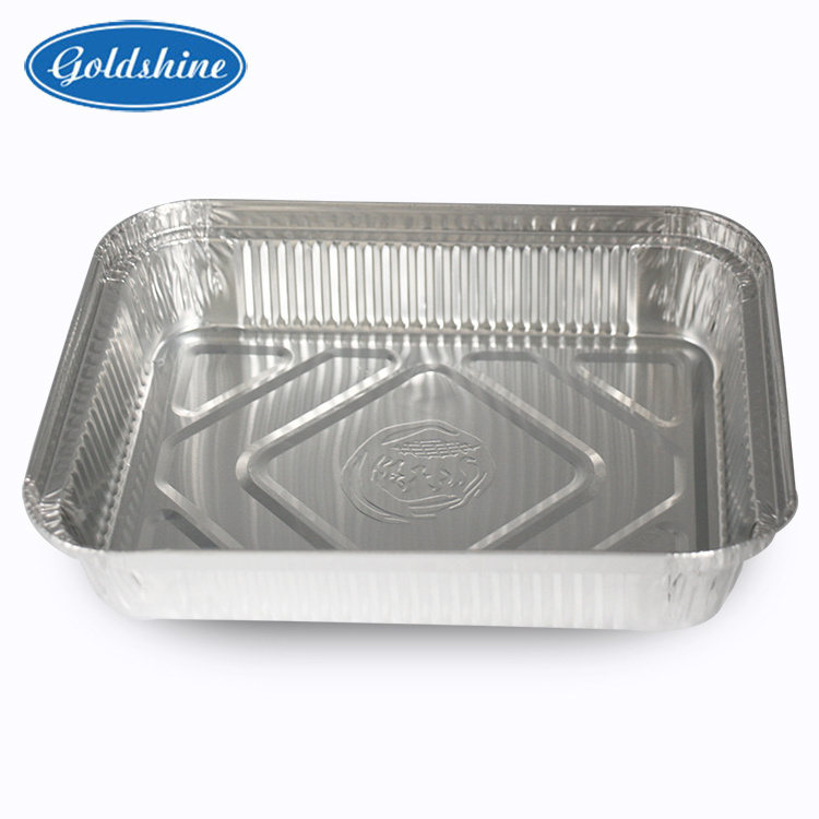 Roaster Pan Tray Plates Aluminium Foil Oval Alu Foil Food Grade Disposable Container Aluminum Foil Customized Rectangle Accept