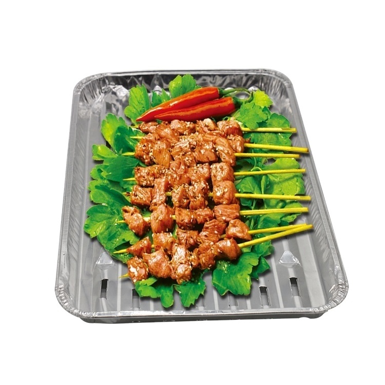 Recyclable Food Use aluminum disposable bbq tray aluminum foil barbecue tray