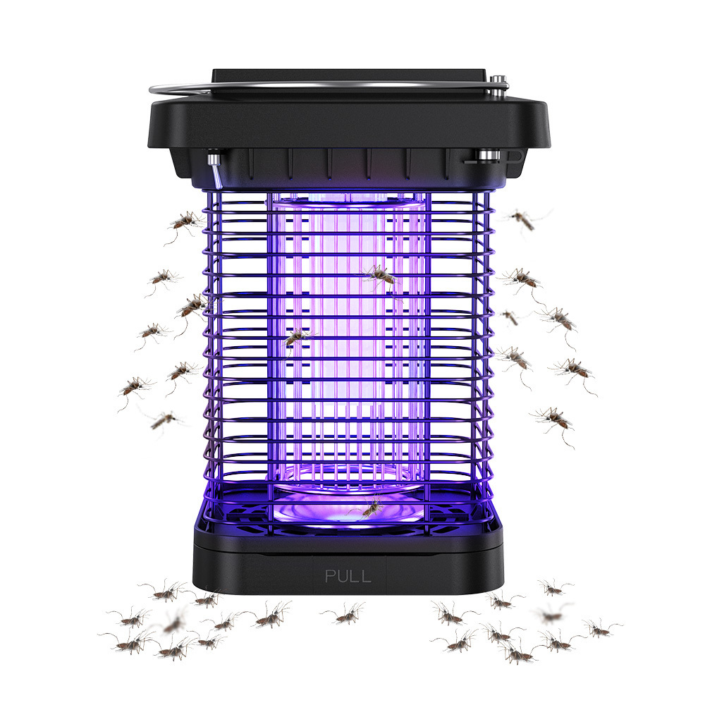 Waterproof Handle Solar Powered Bug Zapper Rechargeable Mosquito Killer for Garden