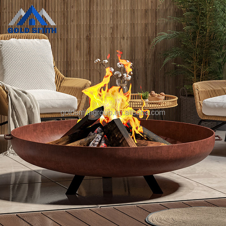 Chinese Manufacturer Outdoor living Steel Fire Bowl Rustic Cast Iron Fire Pit Bowl