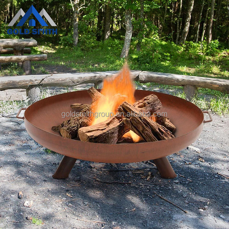 Chinese Manufacturer Outdoor living Steel Fire Bowl Rustic Cast Iron Fire Pit Bowl