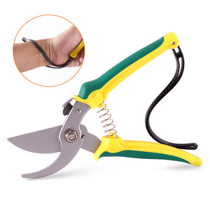 Comfortable Rubber Handle Garden Scissors Trimming Garden Secateurs Bonsai Scissor Tool with Metal Lock