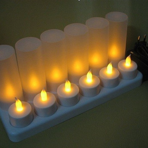 Rechargeable LED candle light/12 set recharge LED tealight